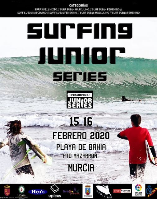 Mazarrón acogerá el estreno de la 'Fesurfing junior series' en la Región de Murcia y en el Mediterráneo