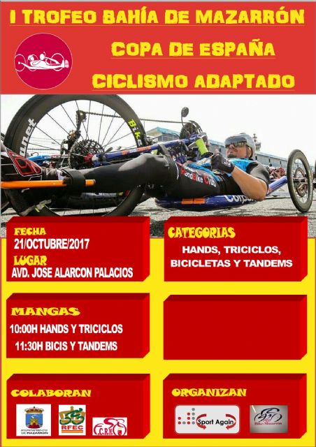 La Copa de España de Ciclismo Adaptado llega a Mazarrón este sábado