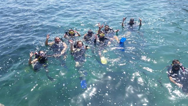 Un centenar de jóvenes disfruta de los bautismos de buceo y avistamientos de cetáceos