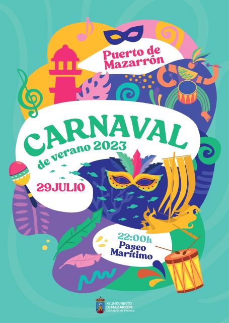 Dieciséis comparsas llenarán de color el Paseo Marítimo de Puerto de Mazarrón el próximo sábado 29 de julio
