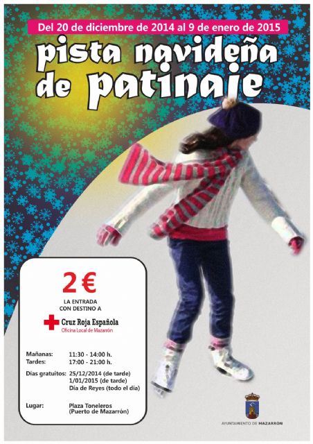 Una pista de patinaje animará las navidades en Puerto de Mazarrón