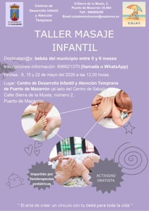 No te pierdas el taller de masaje infantil