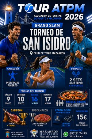 El Club de Tenis Mazarrón acoge el Grand Slam Torneo de San Isidro