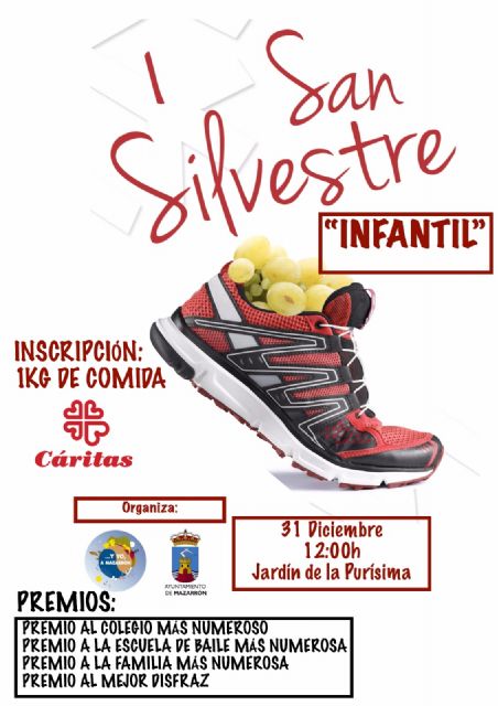 La I San Silvestre infantil recaudará alimentos a beneficio de Cáritas