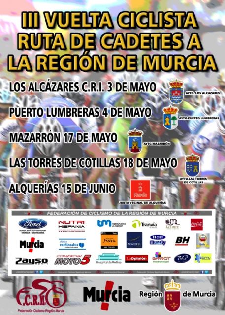 La III Vuelta Ciclista Ruta Cadetes a la Región de Murcia llega a Mazarrón