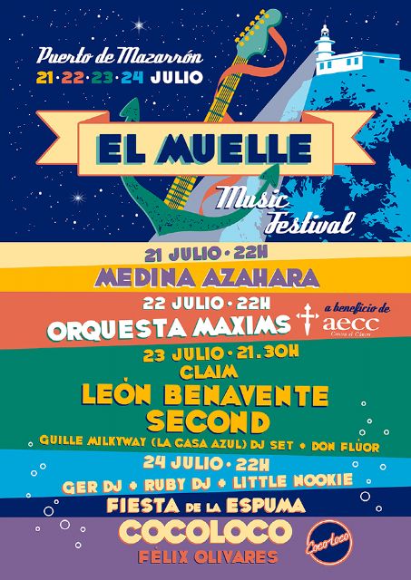 El Muelle Music Festival programa cuatro conciertos para las noches de verano de Puerto de Mazarrón
