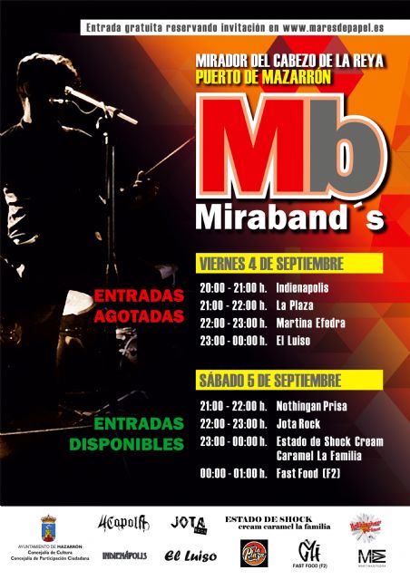 Agotadas las invitaciones del viernes para el festival de grupos locales ‘Miraband’s’