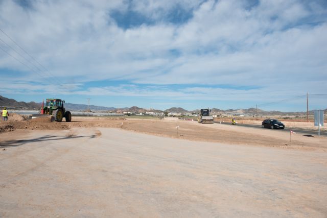 Se cierra al tráfico a partir del lunes la carretera de Mazarrón al Puerto por la construcción de la nueva rotonda del polideportivo