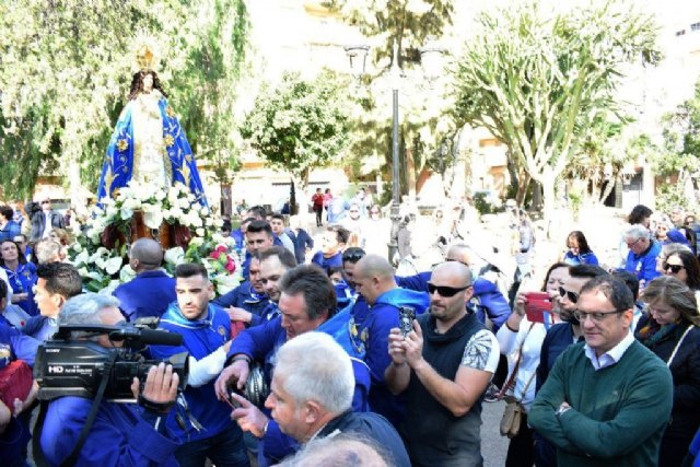 La Purísima llega a Mazarrón entre cánticos y vítores a la 'Virgen del Milagro'