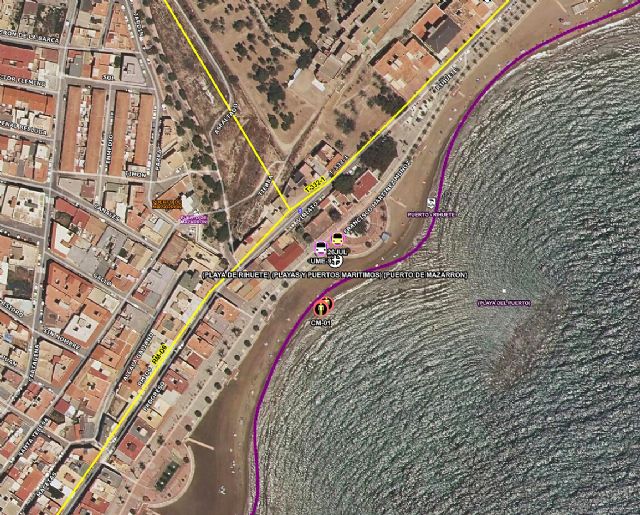 Fallece un hombre en la playa de Rihuete, en Puerto de Mazarrón