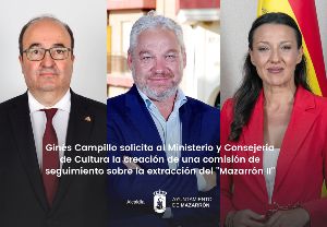 Ginés Campillo solicita al Ministerio y Consejería de Cultura la creación de una comisión de seguimiento sobre la extracción del 'Mazarrón II'