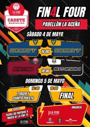 Mazarrón acogerá la emocionante Final Four de Baloncesto Cadete Masculino este fin de semana