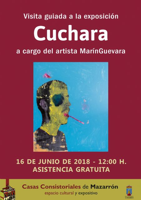 Marín Guevara ofrece una visita guiada a su exposición 'Cuchara' de Casas Consistoriales