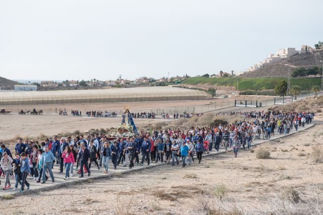 Centenares de personas acompañan a la Purísima en su traslado de Bolnuevo a Mazarrón