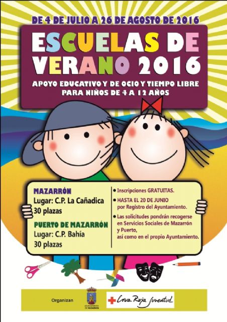 Las escuelas de verano ofertan 60 plazas gratuitas en los colegios Bahía y la Cañada