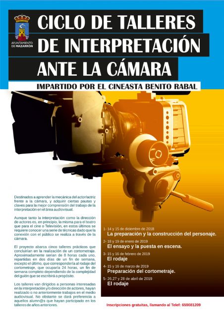 El taller de cine impartido por Benito Rabal prepara un nuevo cortometraje
