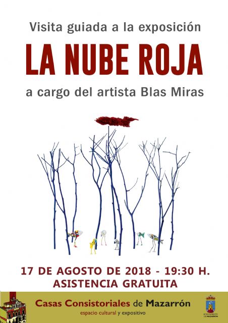 Blas Miras ofrece una visita guiada a su exposición 'La nube roja' de Casas Consistoriales