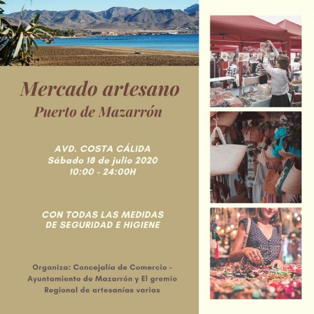 El Mercado Artesano regresa este sábado a Puerto de Mazarrón en una nueva ubicación