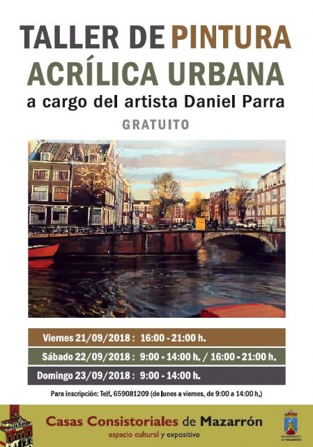 Daniel Parra impartirá en Mazarrón un taller gratuito de pintura acrílica urbana