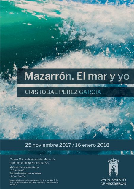 Cristóbal Pérez García expone 'Mazarrón, el mar y yo' en Casas Consistoriales