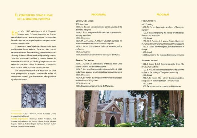 El cementerio de Mazarrón objeto del simposio 'el cementerio como lugar de la memoria europea'