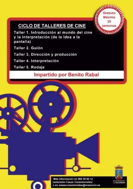 Abierta la inscripción para el segundo de los talleres del ciclo de cine de Benito Rabal